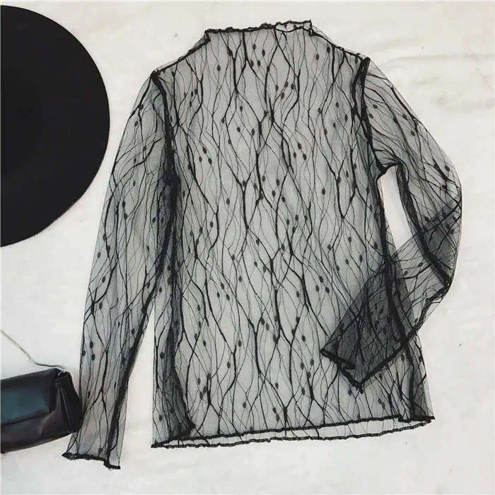Блузка женская прозрачная с коротким рукавом | Женская одежда