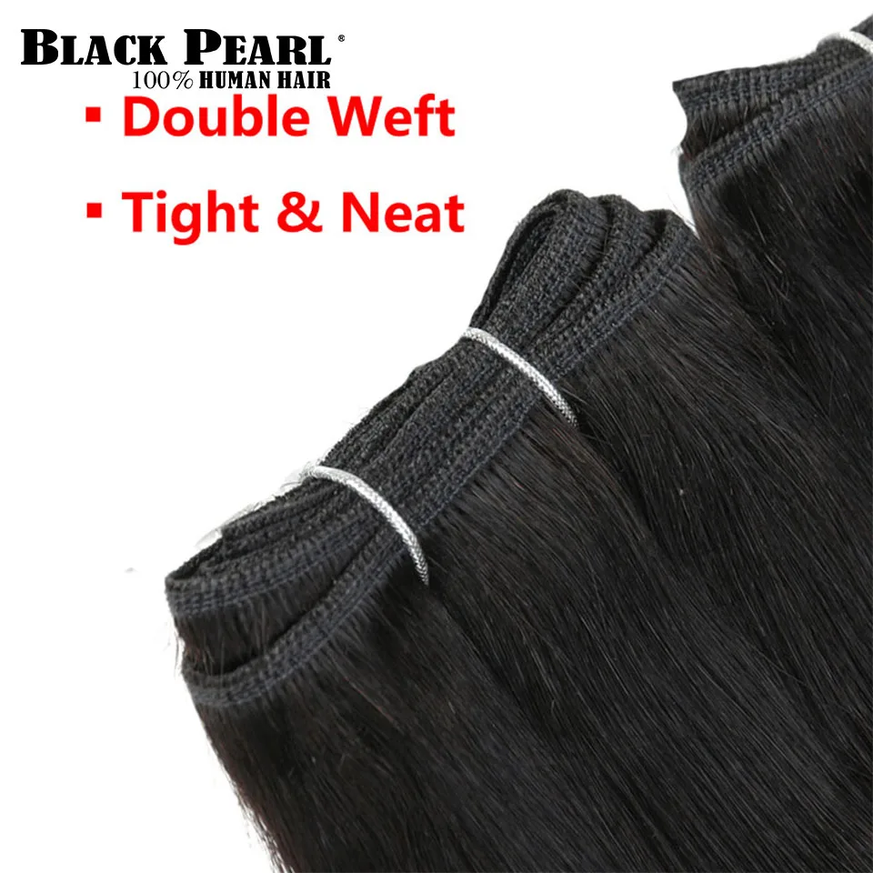 Черные перламутровые предварительно крашеные бразильские волосы плетение - Фото №1