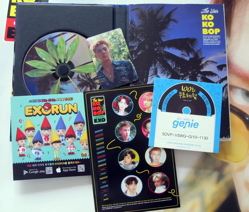Предпродажа подписанный на EXO с автографом 4 й альбом военный CD + постер Kpop новая