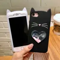 Wholesale(3pcs/lot) Cute Quicksand cat silicon design Case for iPhone 8 / 7 | Мобильные телефоны и аксессуары