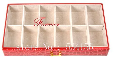 Роскошная большая 4 слойная Коричневая Кожаная Шкатулка для ювелирных изделий