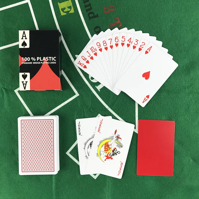 

2Pcs/set Waterproof PVC Poker Cards Red And Blue Entertainment Baccarat Playing Cards Texas Hold'em Poker Games