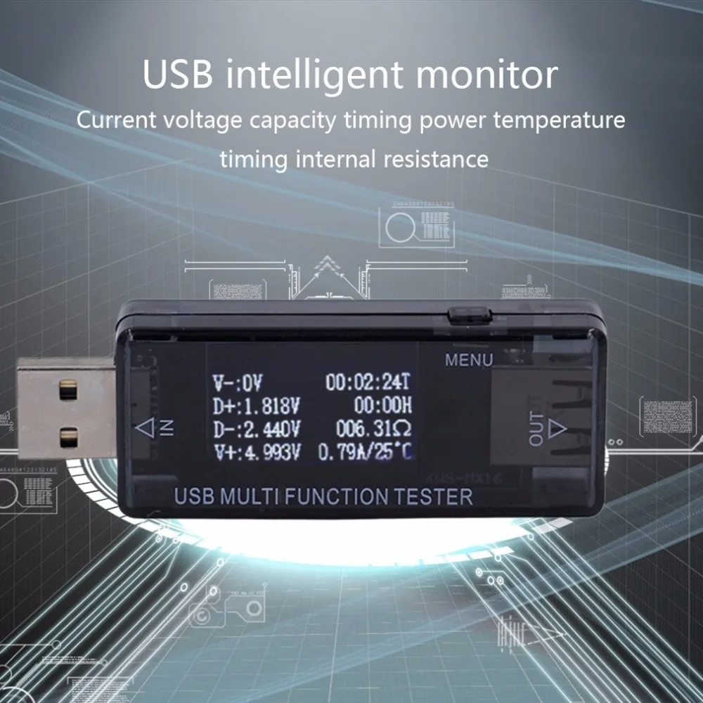 Usb Тестер Цифровой вольтметр Ток Напряжение Амперметр мощность энергии ёмкость