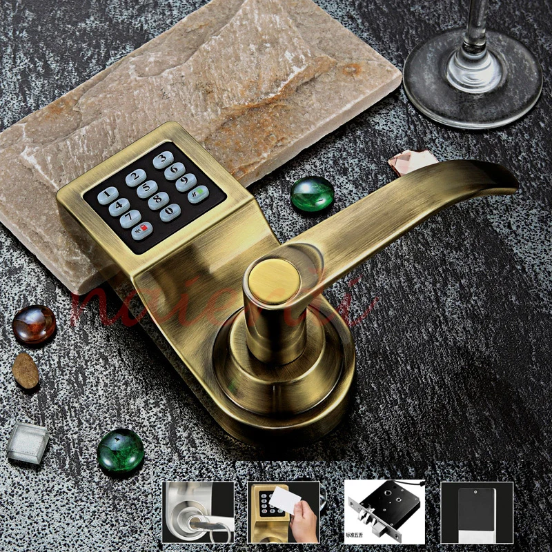 NED Бронзовый Лидер продаж электронный индукционный Smart цифра код клавиатуры