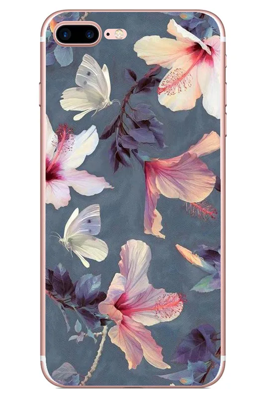 Telefon мягкий скраб чехол для iphone 6s plus винтажный фруктовый узор дворца цветы