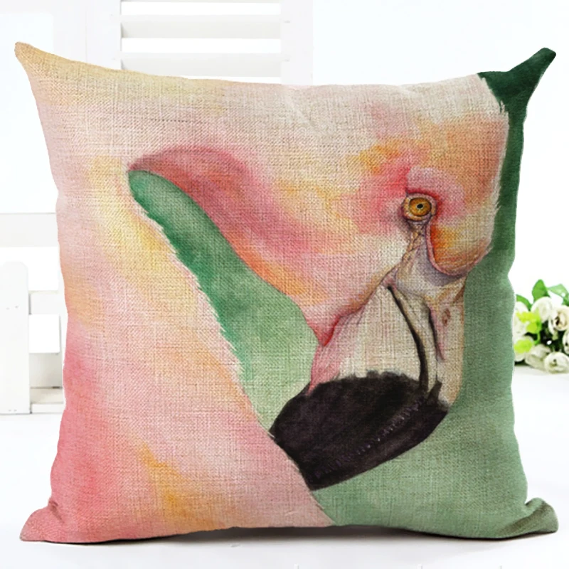 Сделать Подушки-45 см * 45 Чехлы для подушек пальмовых листьев Фламинго кактус