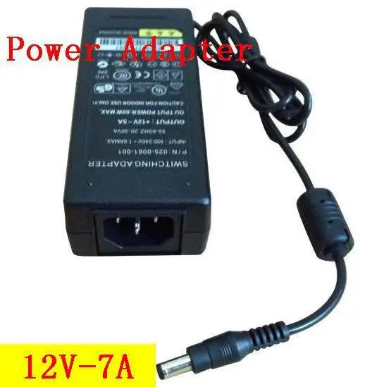 Бесплатная доставка 12V 7A импульсного источника питания 84 Вт светодиодный адаптер