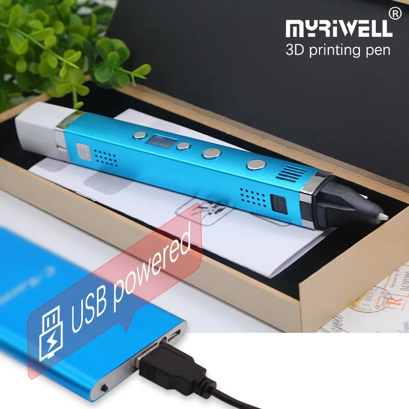 3d ручка myriwell RP100C + PLA 1 75 мм filamen для печати металлический корпус USB совместимый с ABS