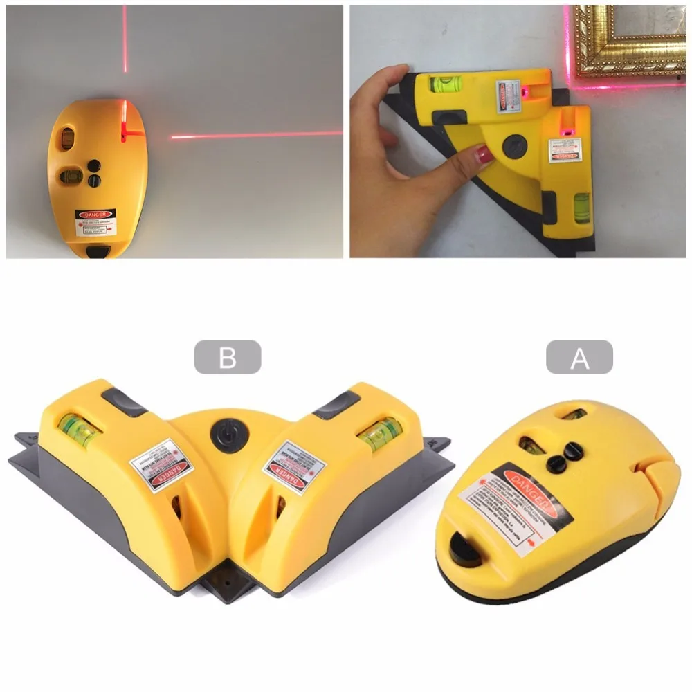 Triangle/Ellipse High Quality Pro Vertical Horizontal laser level Line Projection Square Right Angle 90 degree Measuring Tool |