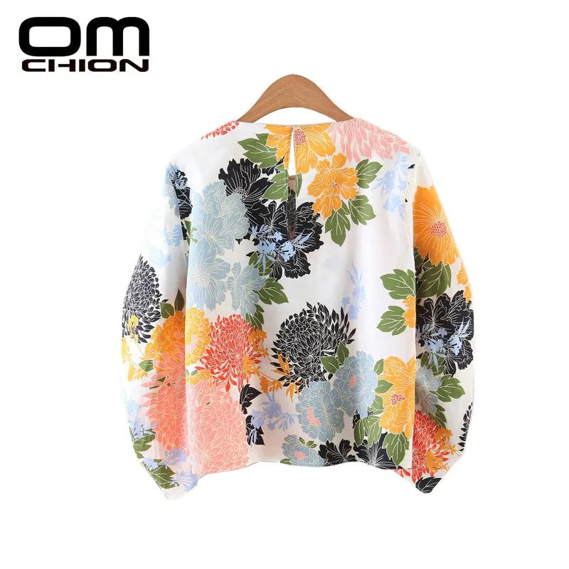 Blusas Feminina Ver O 2017 весна лето с круглым вырезом цветочным принтом женская блузка