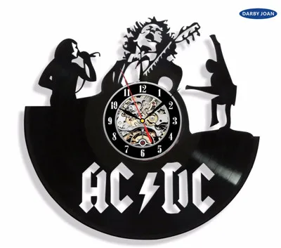 2 Винил часы Эволюция AC/DC e современные настенные часы винил часы уникальный декор стен - Цвет: 2