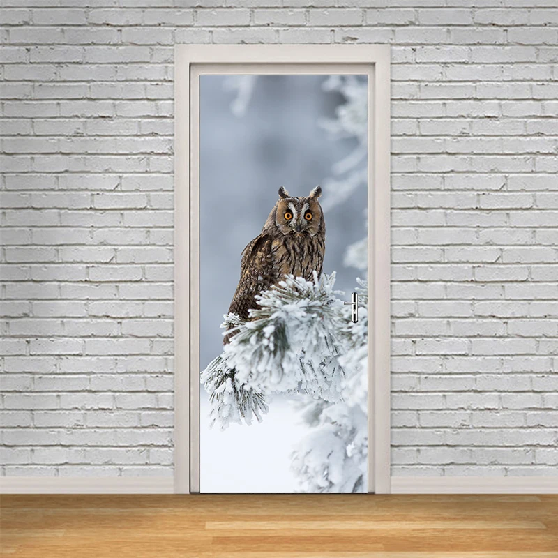 Креативные совы на ветке дерева наклейка обои художественные наклейки детская