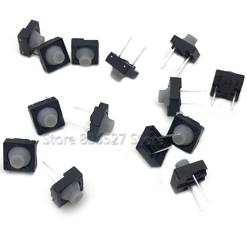 200 шт./лот 8*8 2 Pin футов мм проводящий ключ переключатель бесшумный силиконовый