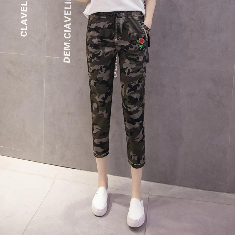 Женские штаны большого размера тренировочные с резинкой в талии брюки-шаровары