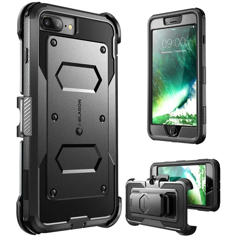 Для iphone 7 Plus/8 Plus, Чехол i-Blason Armorbox, полный корпус, сверхмощный ударопрочный бампер, чехол со встроенным протектором экрана