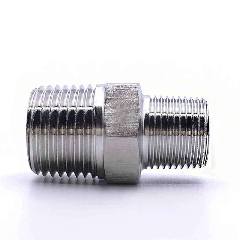 304 нержавеющая сталь 1/2 &quotBSP папа до 3/4&quot BSP Мужская резьба Шестигранная нипппель