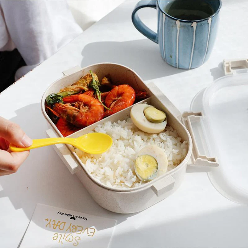 Детский Ланч бокс из пшеничной соломы MICCK портативный герметичный контейнер для