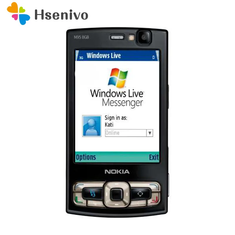 15 шт./лот мобильный телефон Nokia N95 8GB 3G 5MP Wifi GPS 2,8 ''экран GSM телефон