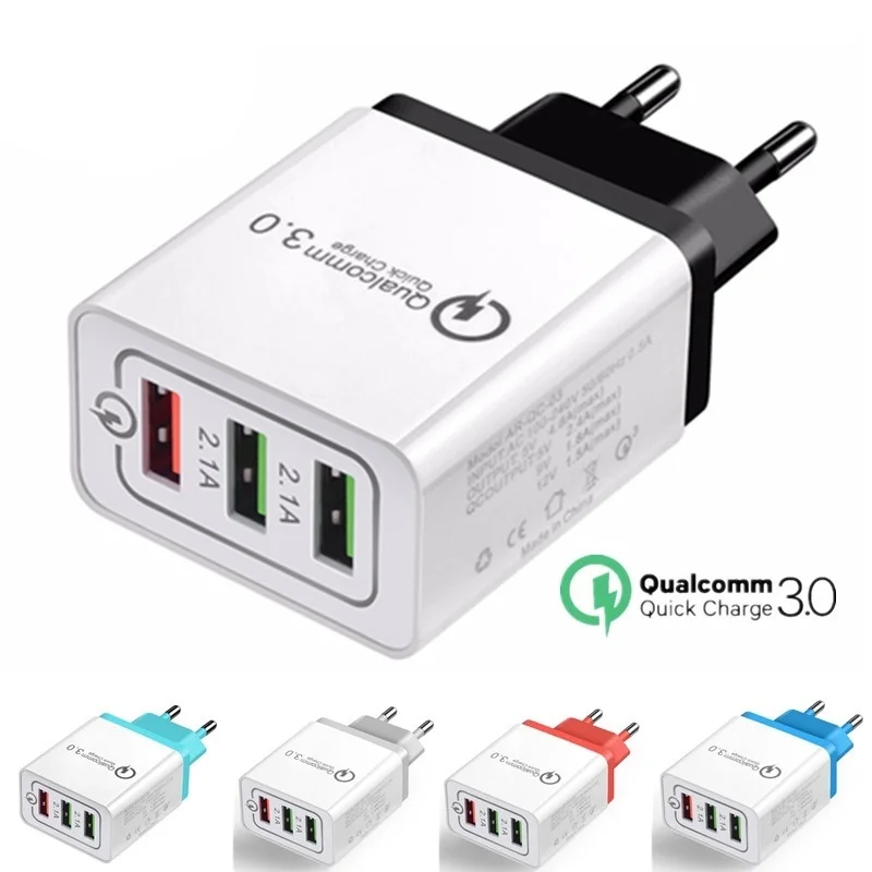 Быстрое зарядное устройство USB 3 0 5 В 2 4 А QC3.0 быстрое для iPhone Samsung Xiaomi мобильный