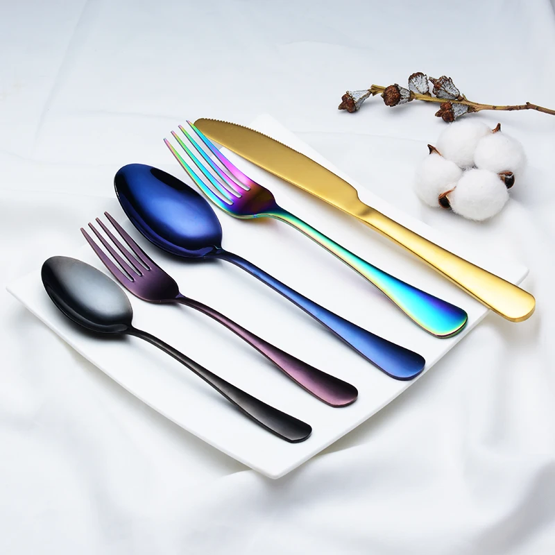 5 шт./компл./набор столовые приборы из нержавеющей стали|Столовые сервизы| |