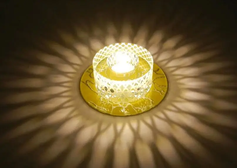 Современный светодиодный потолочный прожектор 3 Вт освещение с кристаллами для