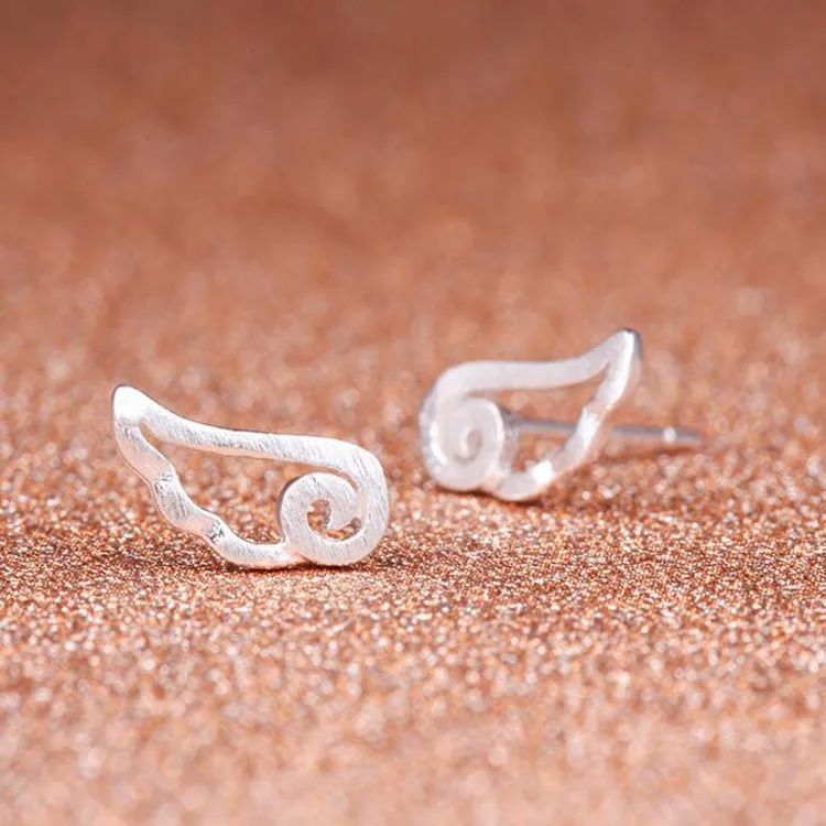 Женские Ювелирные изделия серебряного цвета модные милые серьги с крыльями