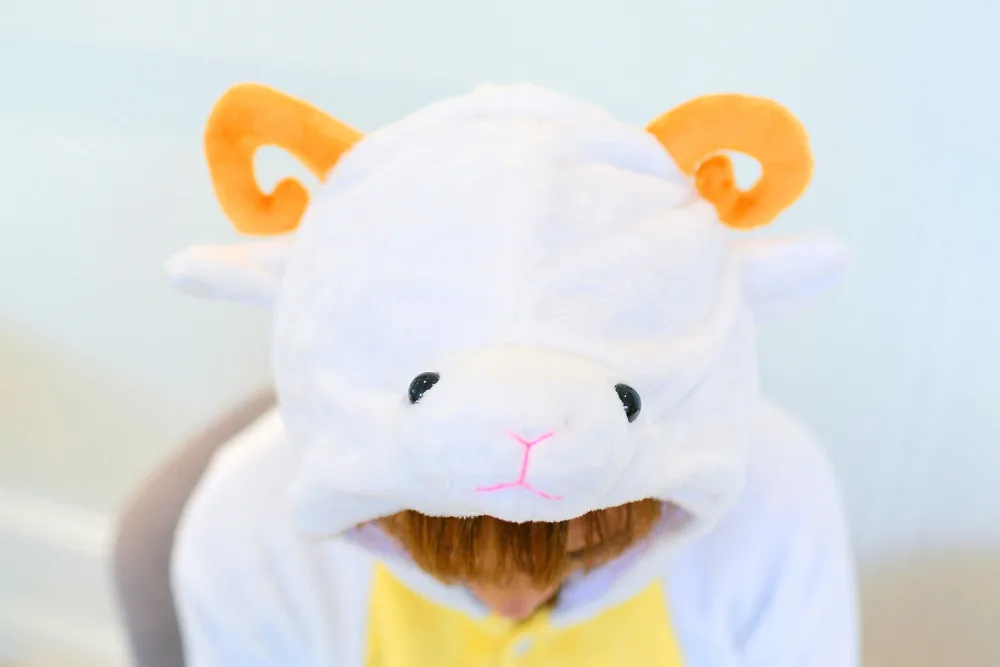Kigurumi Onesies Cosplay party Cartoon 12 zodiac sheep Unisex Pajamas Anime Costume Pyjamas Sleepwear Homewear |