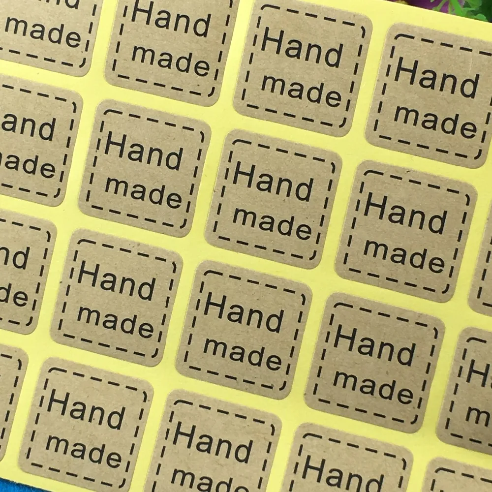 60 шт./лот квадратная бумажная упаковка печатная наклейка ручная работа тортов