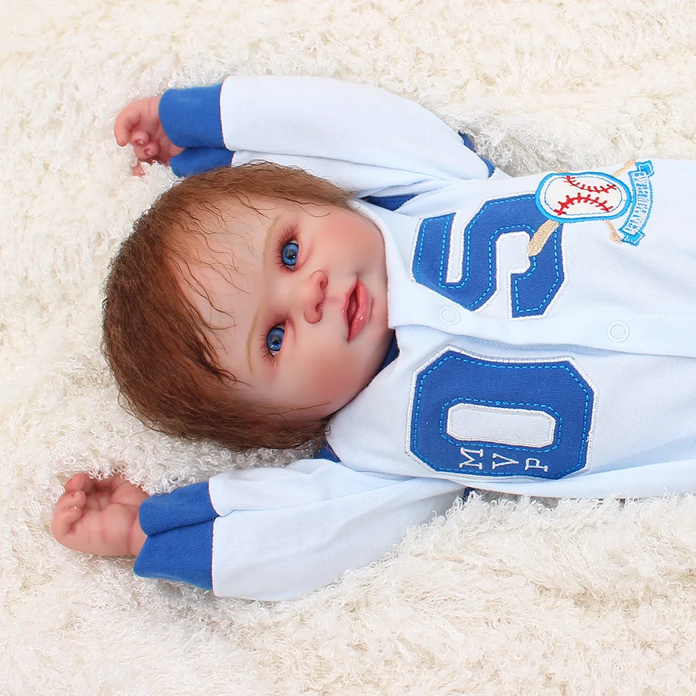 Высокое качество для ванны Bebe Reborn куклы 2" Полное Тело кремния винил reborn baby doll милый мальчик игрушки для детей подарок на день рождения