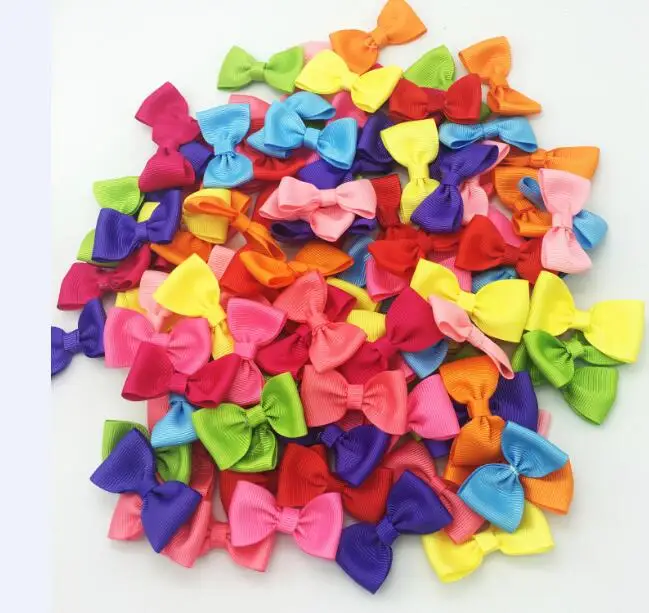 10 colors mix 1 100 шт./лот, мини 10 цветов, бант, бант для питомца, только бант, без зажимов, сделай сам, Свадебный декор, аксессуары для волос,, Прямая поставка - Цвет: 10 colors mix 1