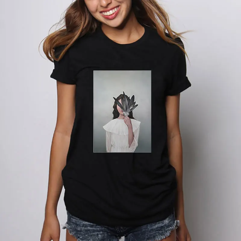 Женская летняя одежда тонкая футболка с принтом в стиле Харадзюку 2019|Футболки| |