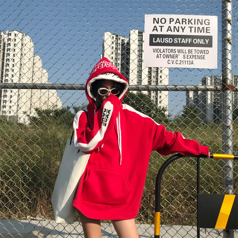 Women Warm Hoodies Hip Hop Fashion Cotton Headwear Sweatshirts Us size S-XL | Женская одежда