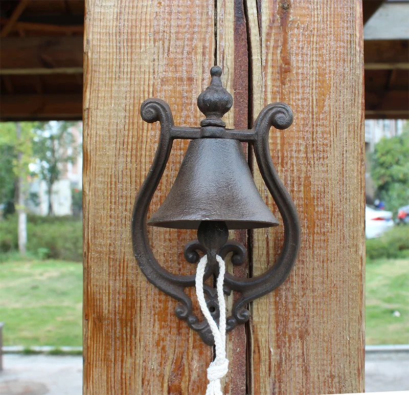 Чугун Добро пожаловать ужин колокольчик простое настенное крепление