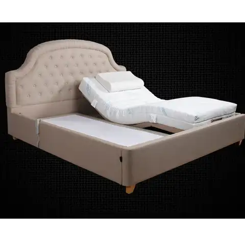 0328TB019 Smart double latex lift Электрическая кровать в американском стиле, свадебная кровать из ткани, кровать для регулировки спального места