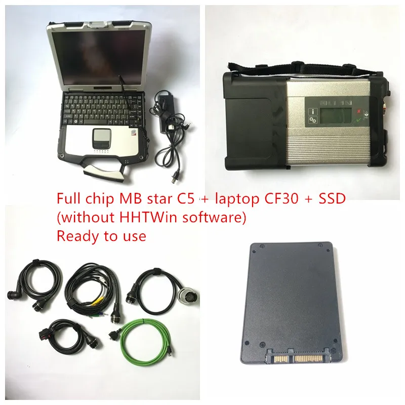 2020 MB STAR C5 с новейшим диагностическим программным обеспечением HDD/SSD и CF30 ноутбук SD