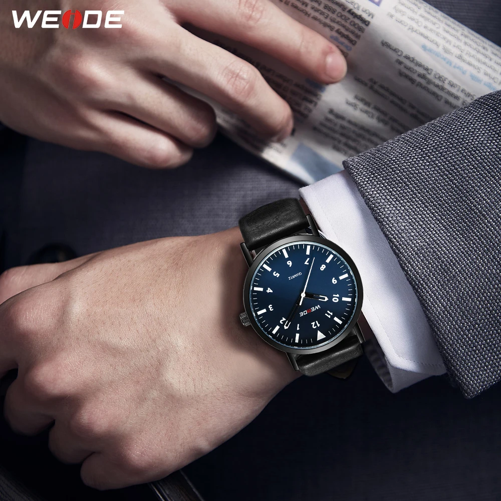 WEIDE наручные часы кожаные аналоговые кварцевые мужские роскошные спортивные