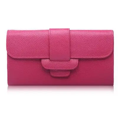 Модный женский длинный кошелек из воловьей кожи в стиле пэчворк с застежкой