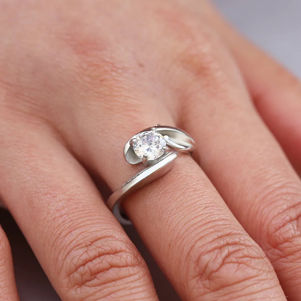 Модные вечерние женские кольца на День святого Валентина цветные подвески CZ