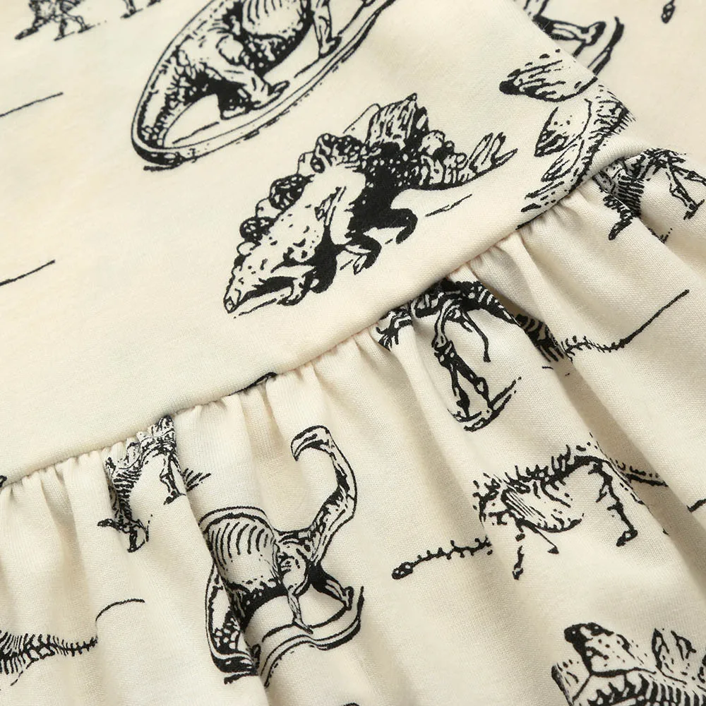 Детские платья с рисунком динозавра для маленьких девочек одежда | Детская и