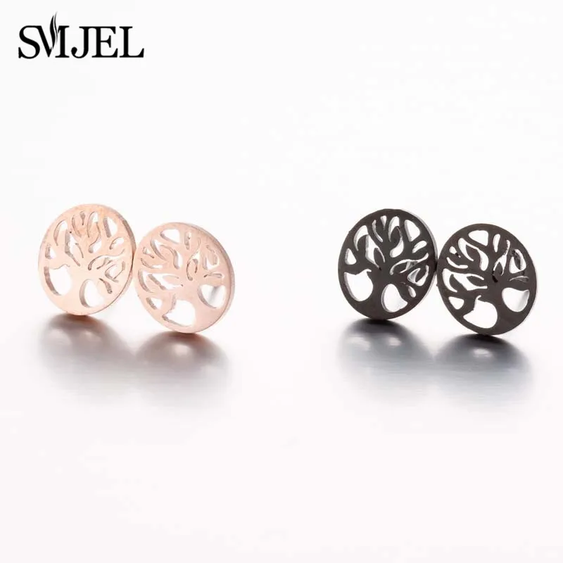 Женские серьги SMJEL из нержавеющей стали серьги-гвоздики для пирсинга Семейная