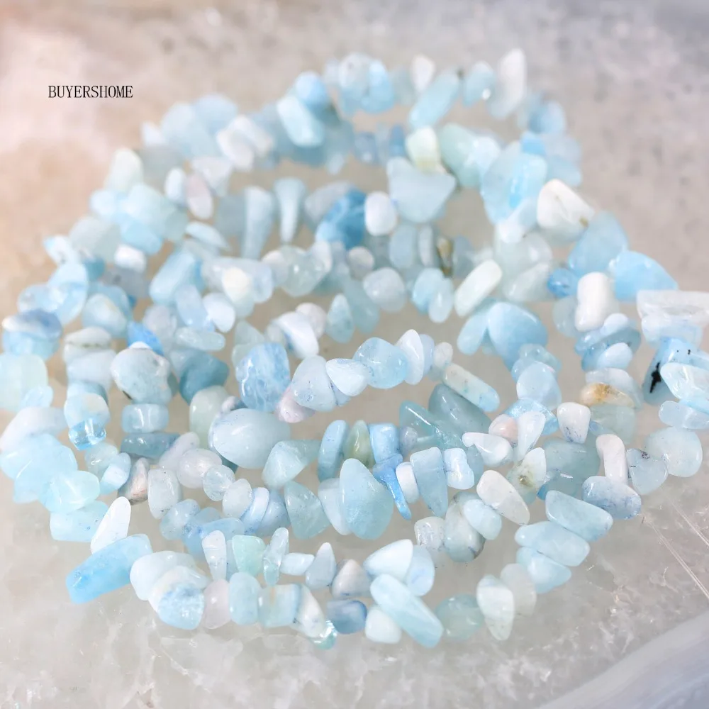 Бесплатная доставка натуральный камень 5х8 мм светильник Синий аквамарин чип