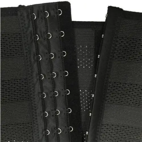 Женский корсет для коррекции фигуры черный под грудью из латексной резины |