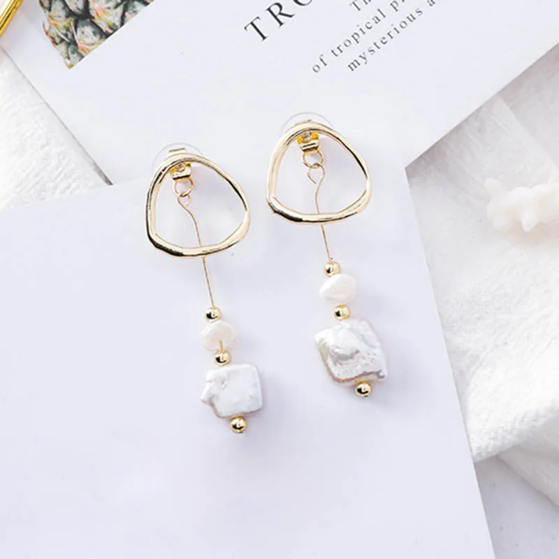 Корейские винтажные шикарные Необычные золотые металлические пресноводные