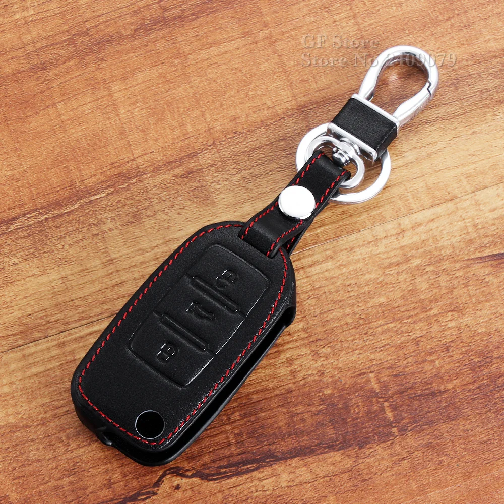 High quality new design genuine leather key chain ring cover case holder for skoda octavia 2 A5 fabia yeti rapid superb | Автомобили и