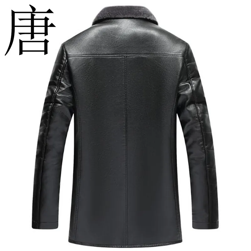 Мужская замшевая кожаная куртка Tang cool 6XL 5XL зима 2019 теплое Новое Брендовое