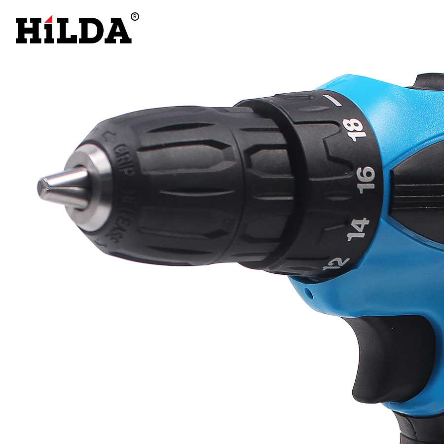 HILDA 12 V 16 8 электрическая дрель 2 скорости перезаряжаемая литиевая батарея