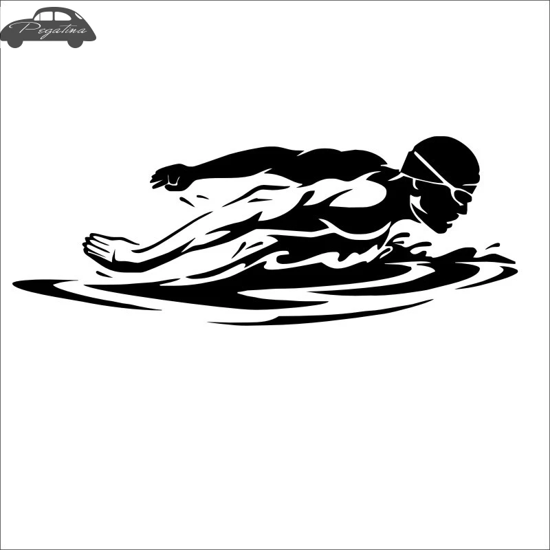 Стикер плавание плавающий Минг автомобиль наклейка плакаты Born To swim виниловая
