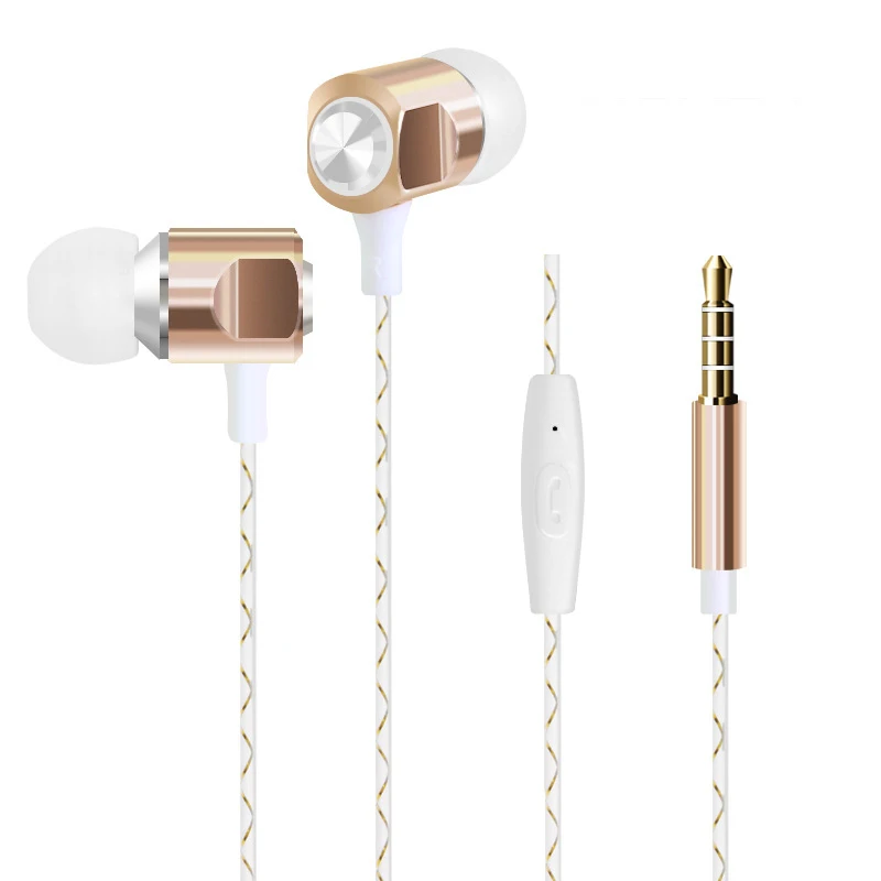 M&ampJ-56 Drive-by-wire Metal In ear earphone Headset With Switch Song and Mic For Ipad Samsung IPhone Mp3 Music High Bass Quality |