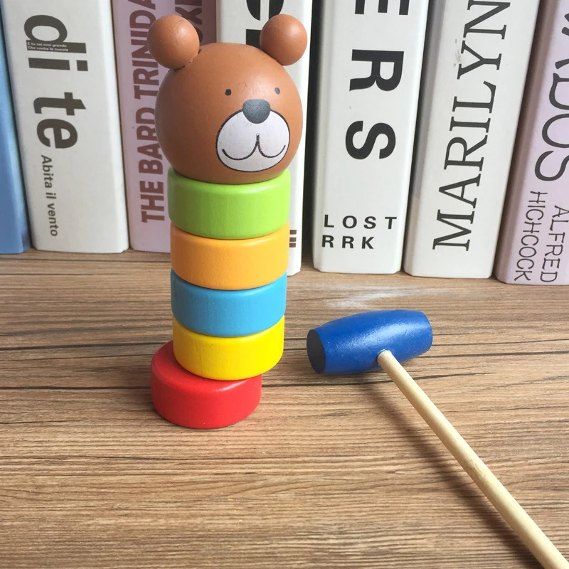 Детские деревянные укладки блок первичные игрушки Развивающие Мультфильм