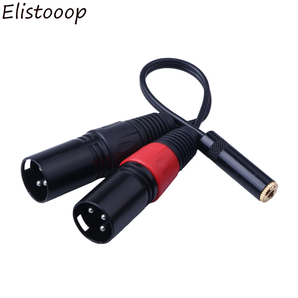 Elistooop 3 5 мм TRS 1/8 дюймовый стерео разъем мама к двойному XLR контактный штекер Y